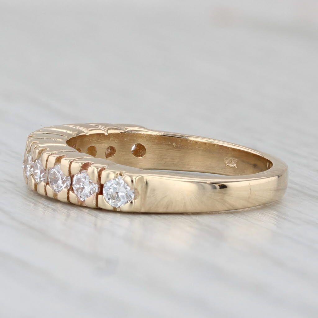 Light Gray New 0.44ctw Lab Created Diamond Ring 14k Yellow Gold Stackable Wedding Band