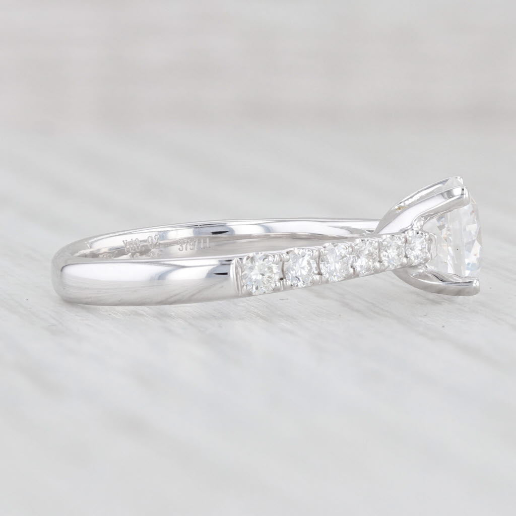 Light Gray New Simon G Semi Mount 0.43ctw Diamond Engagement Ring 18k White Gold Size 6