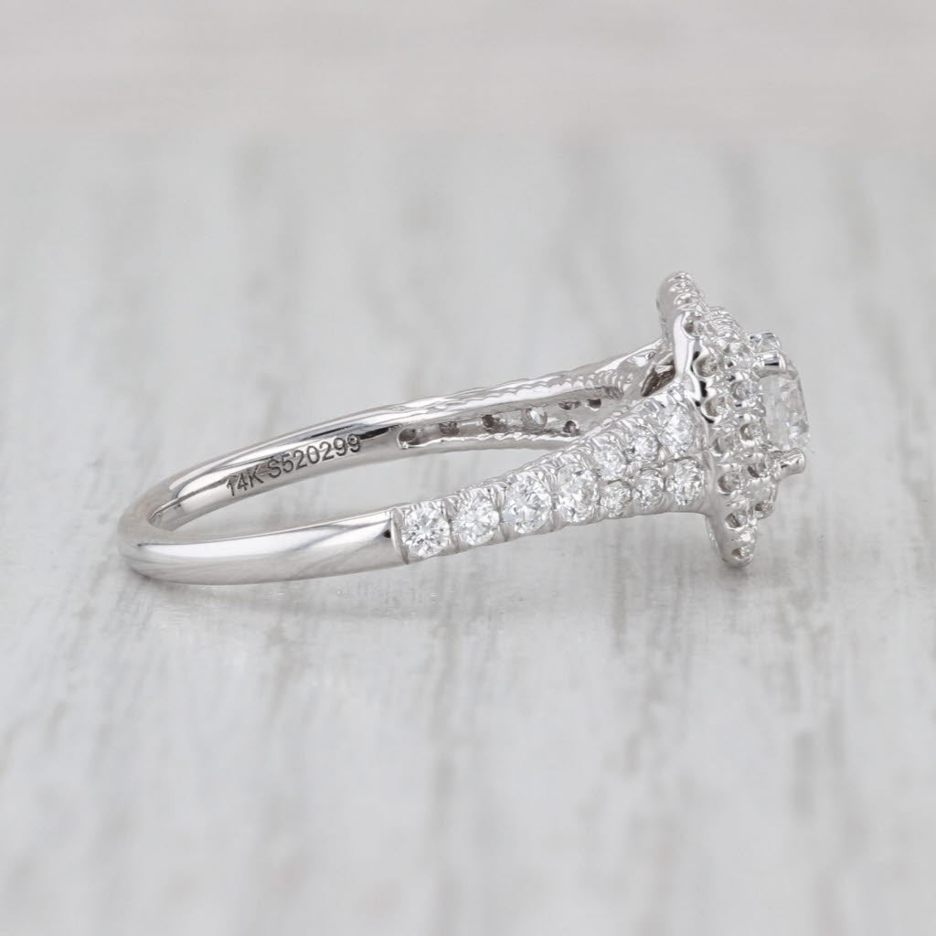 Gabriel & Co 1.05ctw Diamond Halo Engagement Ring 14k White Gold Size 7