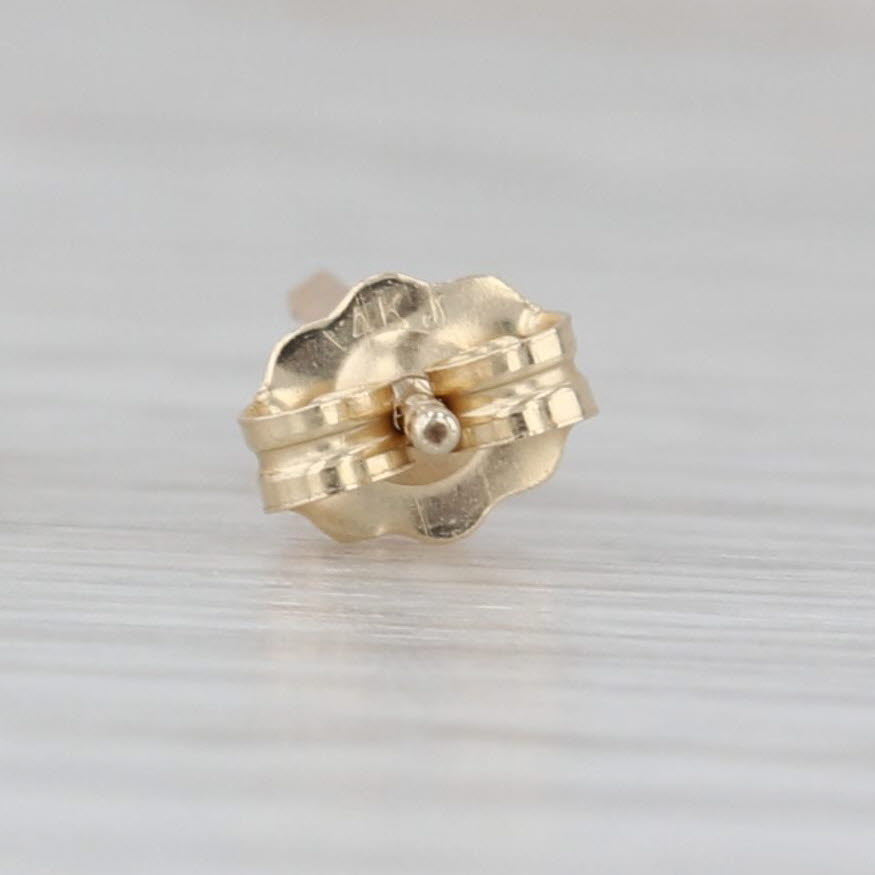 Gray 0.23ctw Diamond Round Solitaire Stud Earrings 14k Yellow Gold