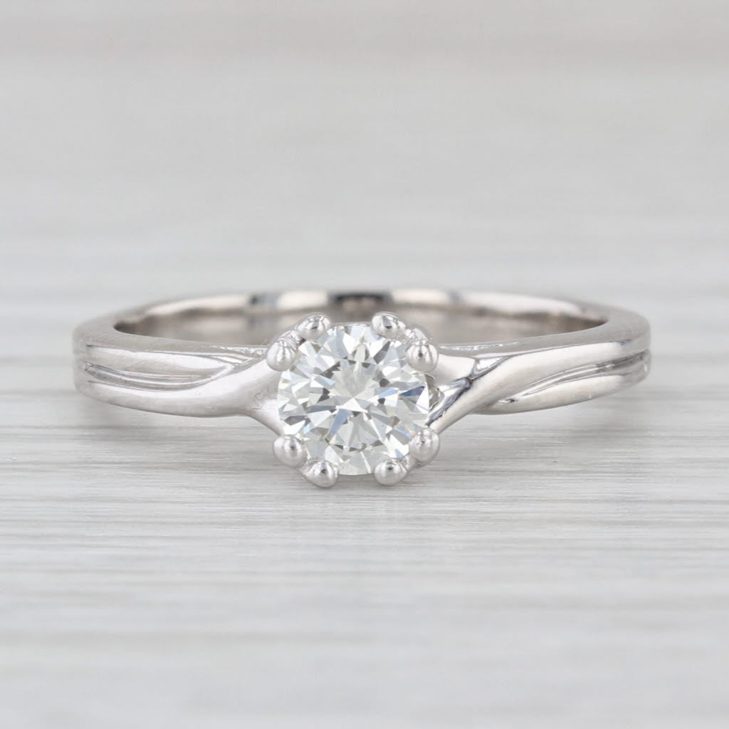 0.48ct Round Diamond Solitaire Engagement Ring Platinum Size 7.5