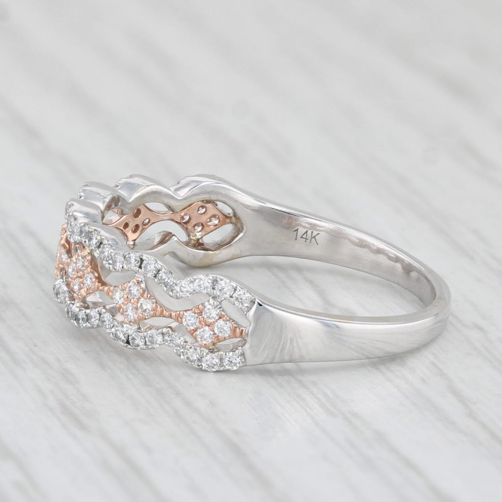 Light Gray Shane Co Diamond Ring 14k Gold Size 8 Wedding Stackable Band