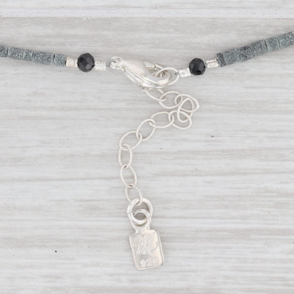 New Nina Wynn Flower Turquoise Pendant Coral Bead Necklace Sterling Silver
