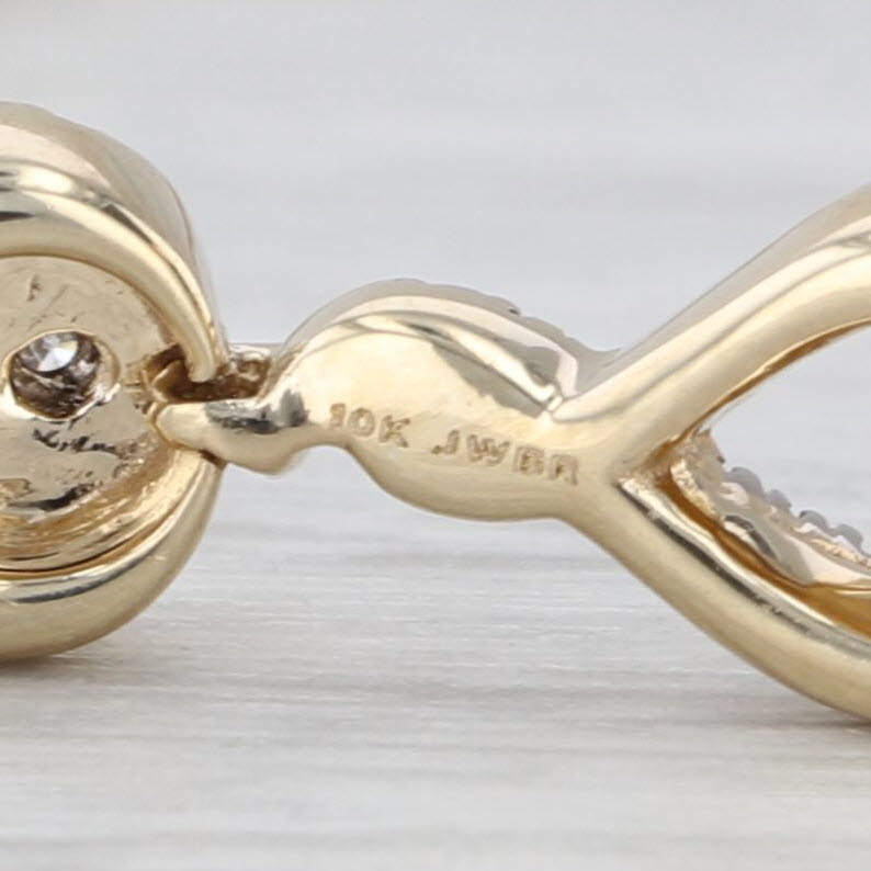 0.14ctw Diamond Teardrop Wheat Chain Bolo Bracelet 10k Yellow Gold Adjustable