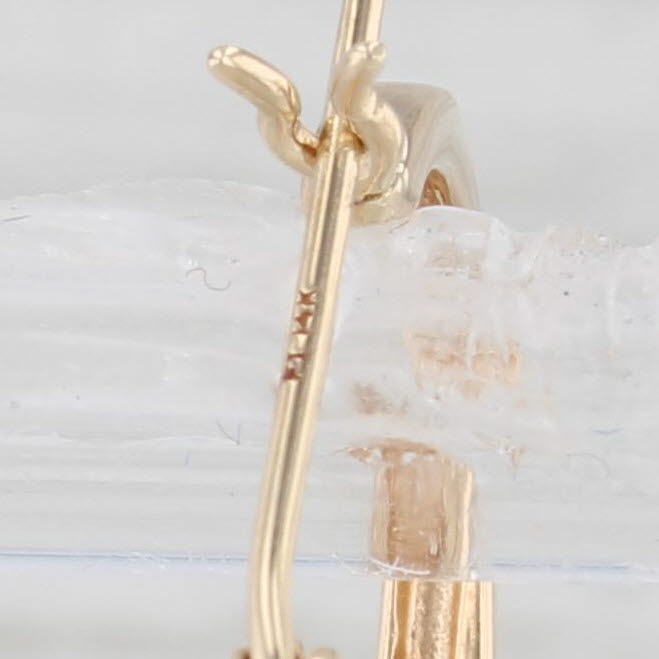 Light Gray 0.20ctw Diamond 14k Yellow Gold Channel Set Snap Top Round Hoop Earrings