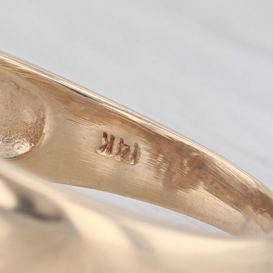 Light Gray 0.44ctw Diamond Cluster Engagement Ring 14k Yellow Gold Size 9.75 Bypass