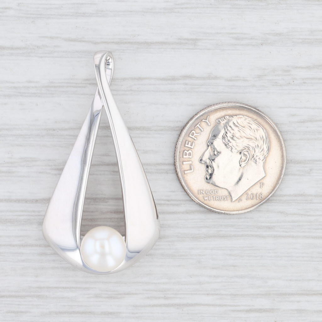 New Bastian Inverun Freshwater Pearl Drop Pendant Sterling Silver 24271