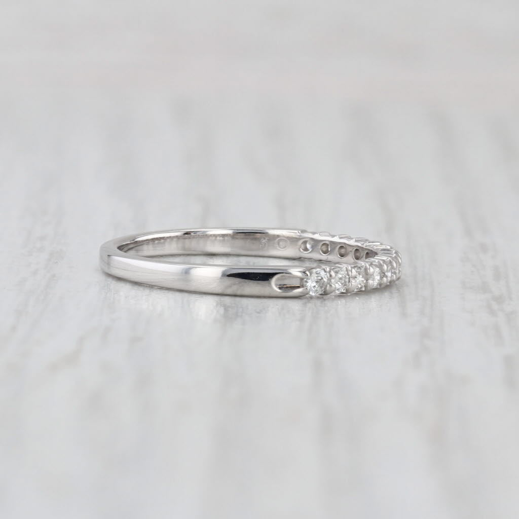 0.25ctw Diamond Wedding Band 14k White Gold Anniversary Ring Size 7.25