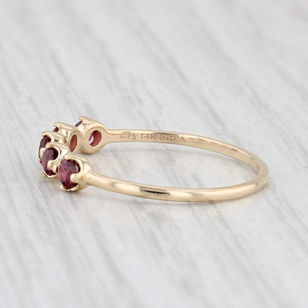 0.50ctw Garnet Ring 14k Yellow Gold Size 7 Stackable