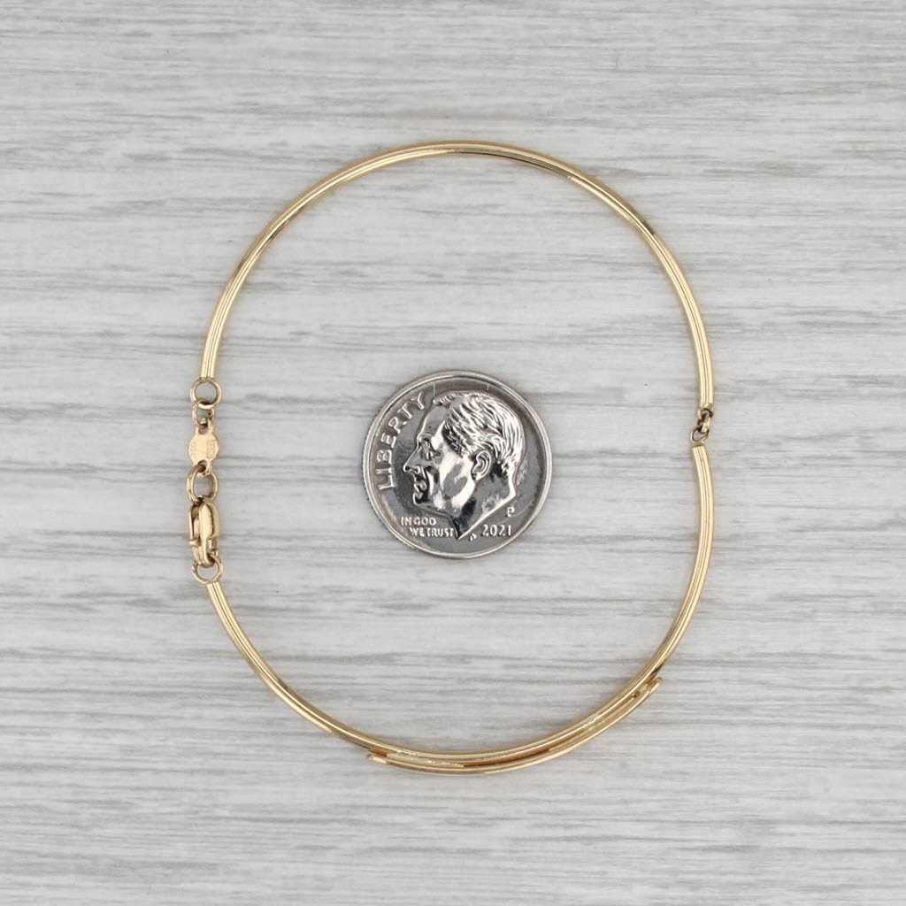 Engravable ID Bracelet 18k Yellow Gold 6.25" Bangle
