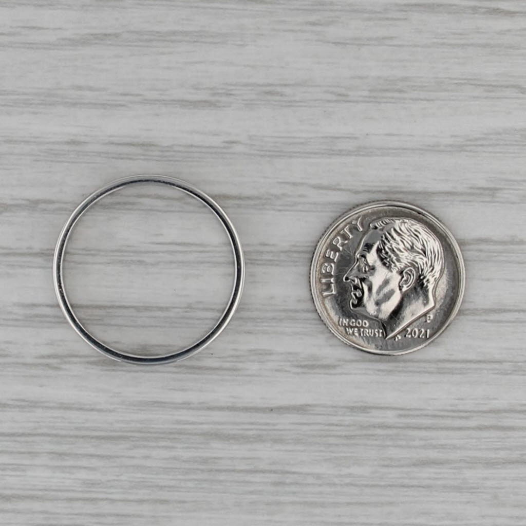 Vintage Cartier Ring 18k White Gold Band Size 9.5 61 Stackable Ring 3.5mm Mini