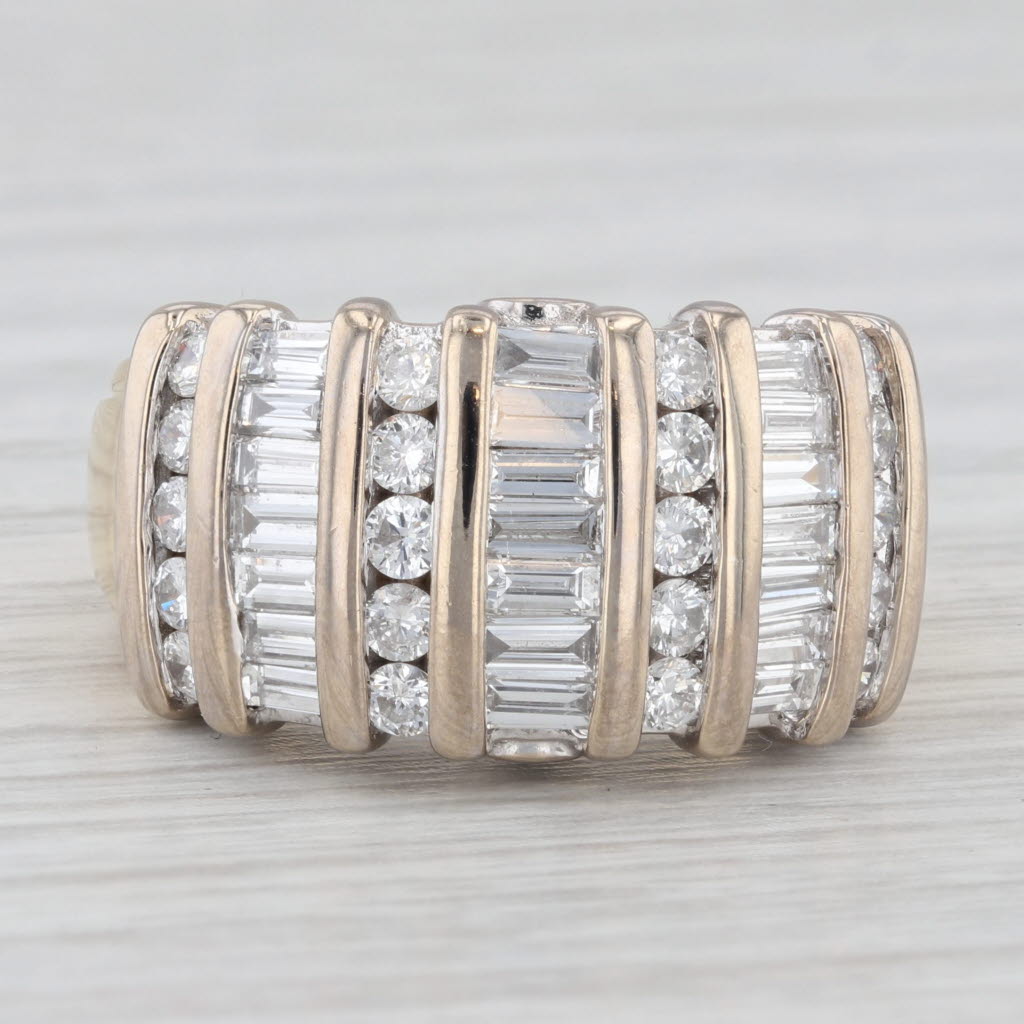 Light Gray 1.34ctw Baguette Diamond Ring 18k Yellow Gold Size 5.25-5.5