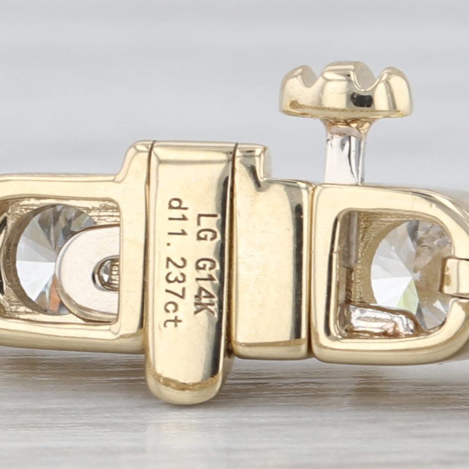 New Lab Grown Diamond Tennis Bracelet 14k Yellow Gold 6.75" 4.3mm