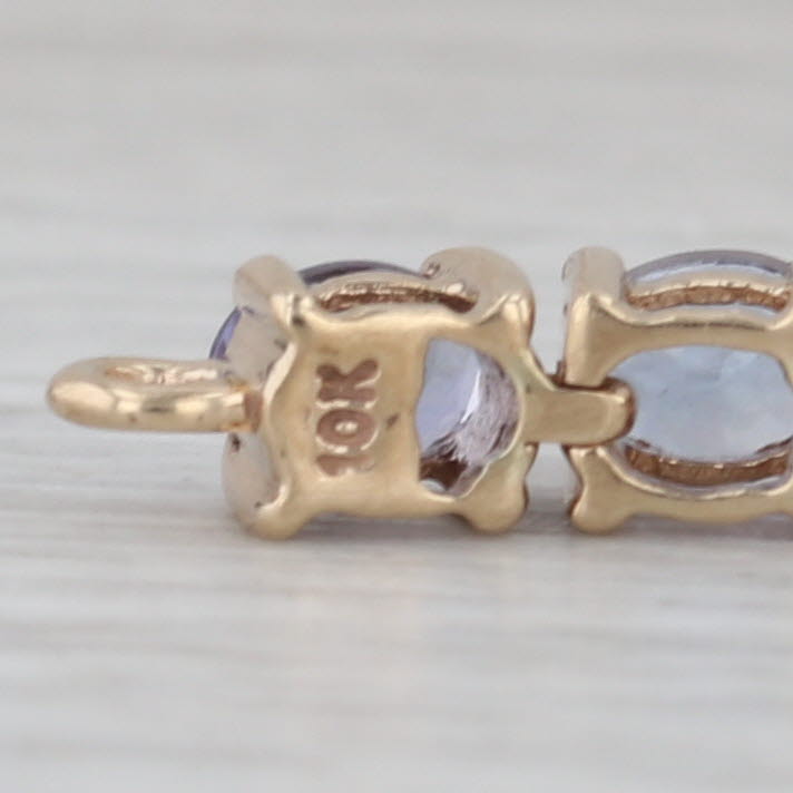 7.95ctw Tanzanite Tennis Bracelet 10k Yellow Gold 7.25" 3.8mm COA Tomas Rae