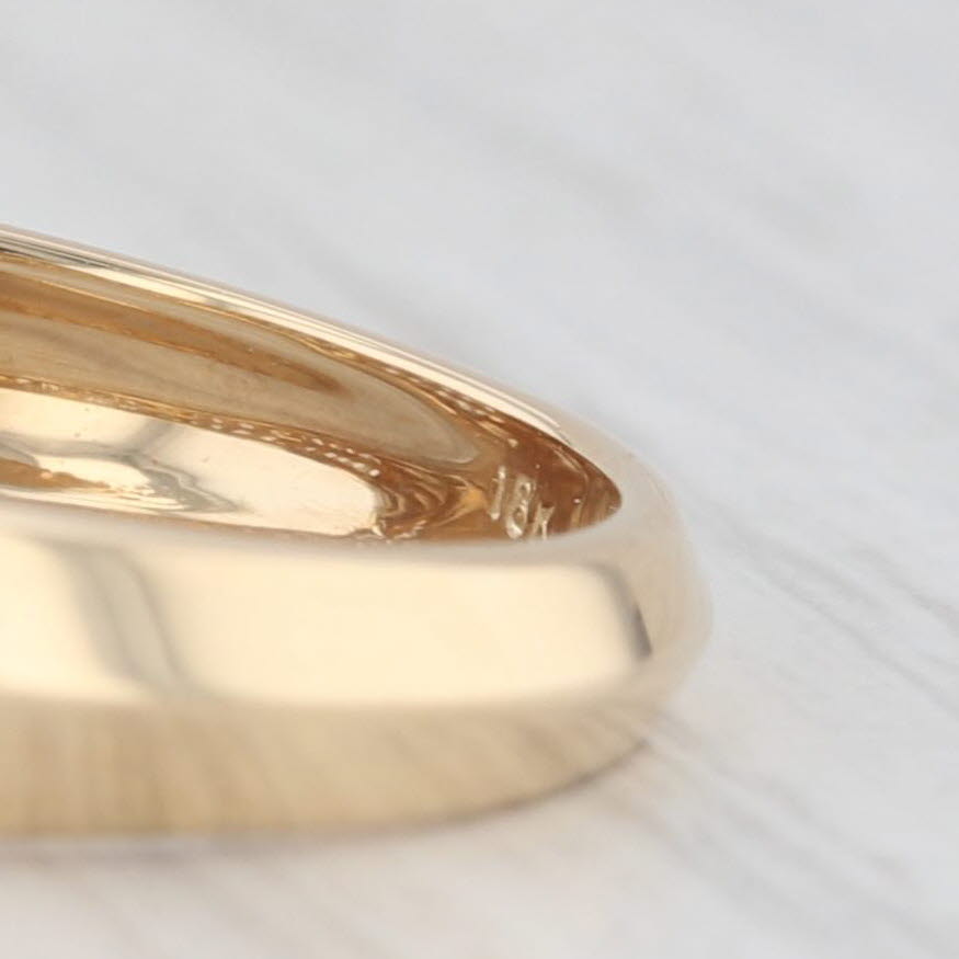 Light Gray 1.04ctw Diamond Beveled Wedding Band Size 6.5 14k Yellow Gold Anniversary Ring