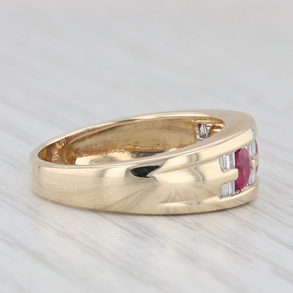 Light Gray 1.05ctw Ruby Diamond Ring 14k Yellow Gold Size 6.75-7