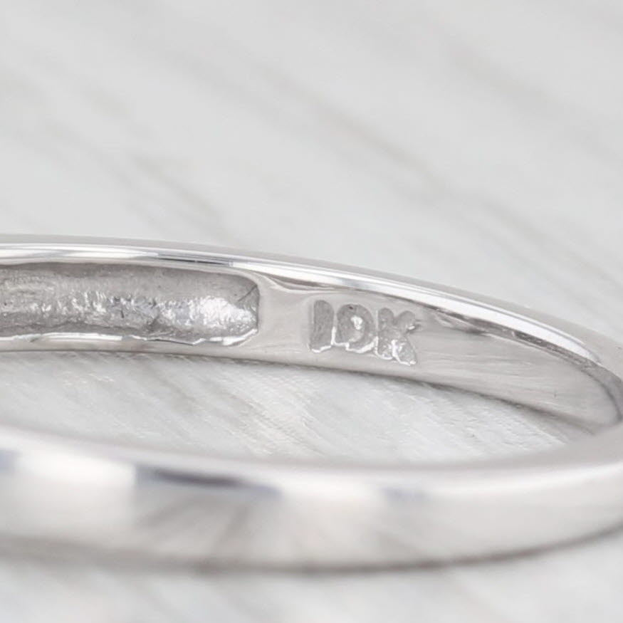 Light Gray 0.20ctw Diamond 3-Stone Engagement Ring 10k White Gold Size 7.25