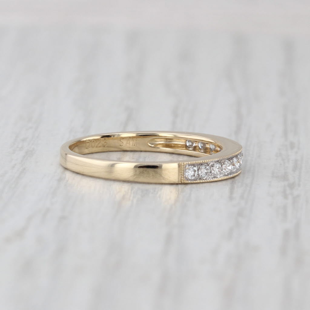 0.23ctw Diamond Wedding Band 14k Yellow Gold Size 6.75 Ring Stackable