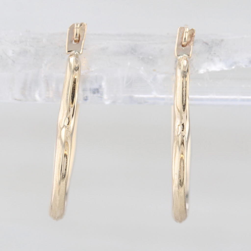 Open Heart Hoop Earrings 10k Yellow Gold Snap Top Post Hoops