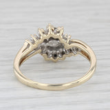 0.12ctw Diamond Engagement Ring 10k Yellow Gold Size 9 Bypass