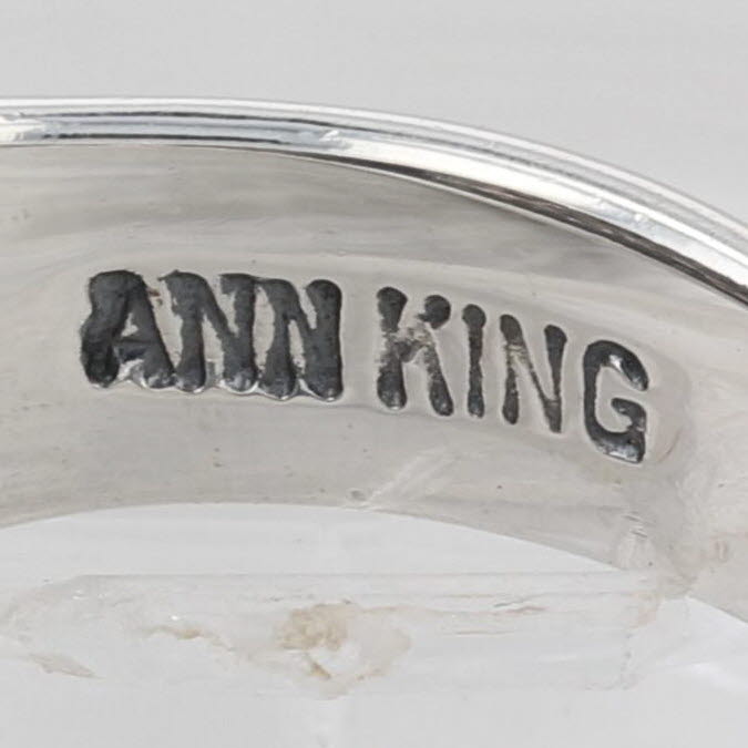 Ann King Sunflower Daisy Ring Sterling Silver 18k Gold Size 7 Floral Statement