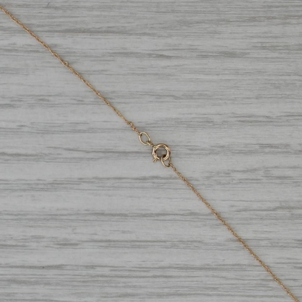 Gemstone Bead Station Necklace 14k Gold 16" Rope Chain Quartz Tourmaline Topaz