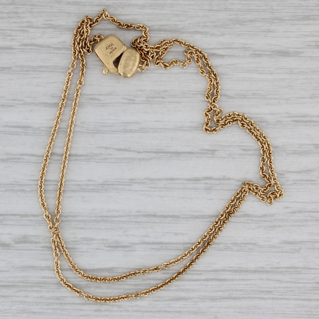 Gray Marco Bicego Italy Cable Chain Necklace 18k Yellow Gold 17" 1.5mm