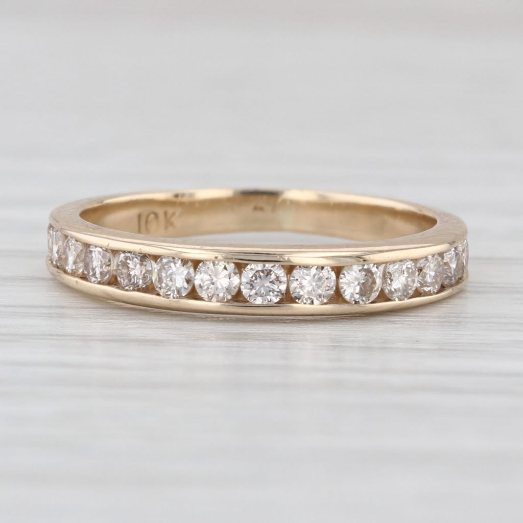 0.40ctw Diamond Wedding Band 10k Yellow Gold Size 5.5 Stackable Ring