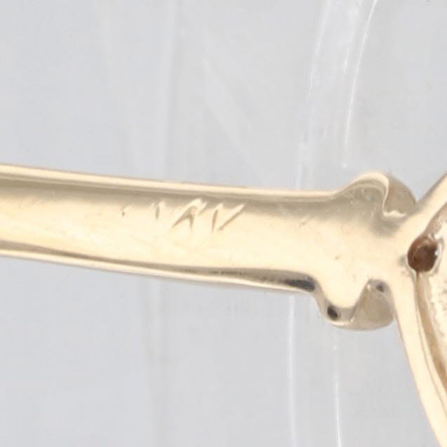 0.10ctw Diamond Heart Skeleton Key Pendant 14k Yellow Gold Charm