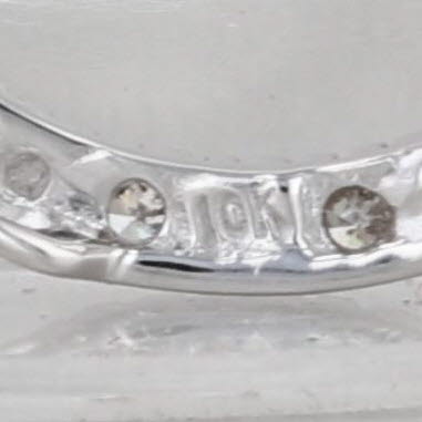 Diamond Eternity Circle Pendant Necklace 10k White Gold