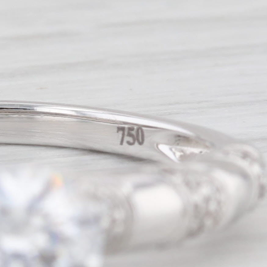 Light Gray New Round Semi Mount Engagement Ring Diamond 18k Gold Size 6.25 Peter Storm