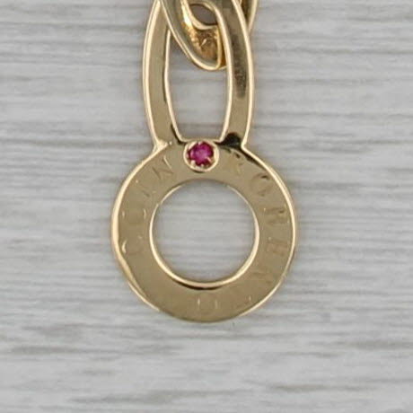 Roberto Coin Chic & Shine Sapphire Toggle Bracelet 18k Gold 7" Oval Links