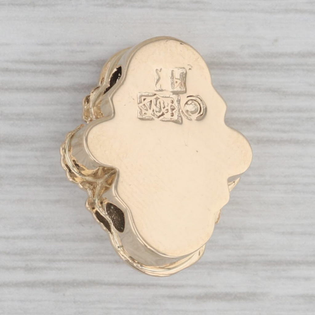 Gray Cultured Pearl Filigree Slide Bracelet Charm 14k Yellow Gold Richard Glatter