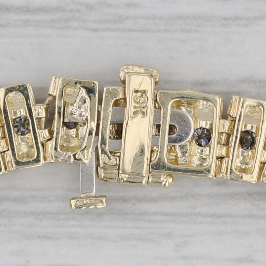 Gray 1.76ctw Diamond Tennis Bracelet 10k Yellow Gold 7.5” 5.5mm