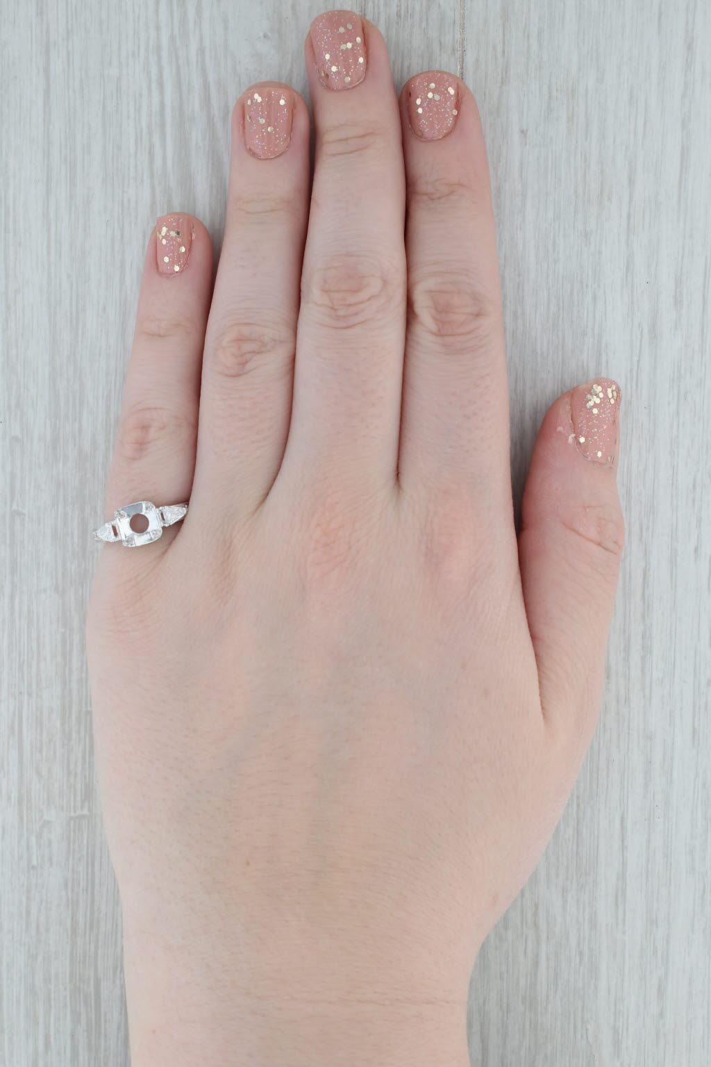 Gray New Semi Mount Engagement Ring Diamond 18k Gold Size 6.25 Gottlieb & Son