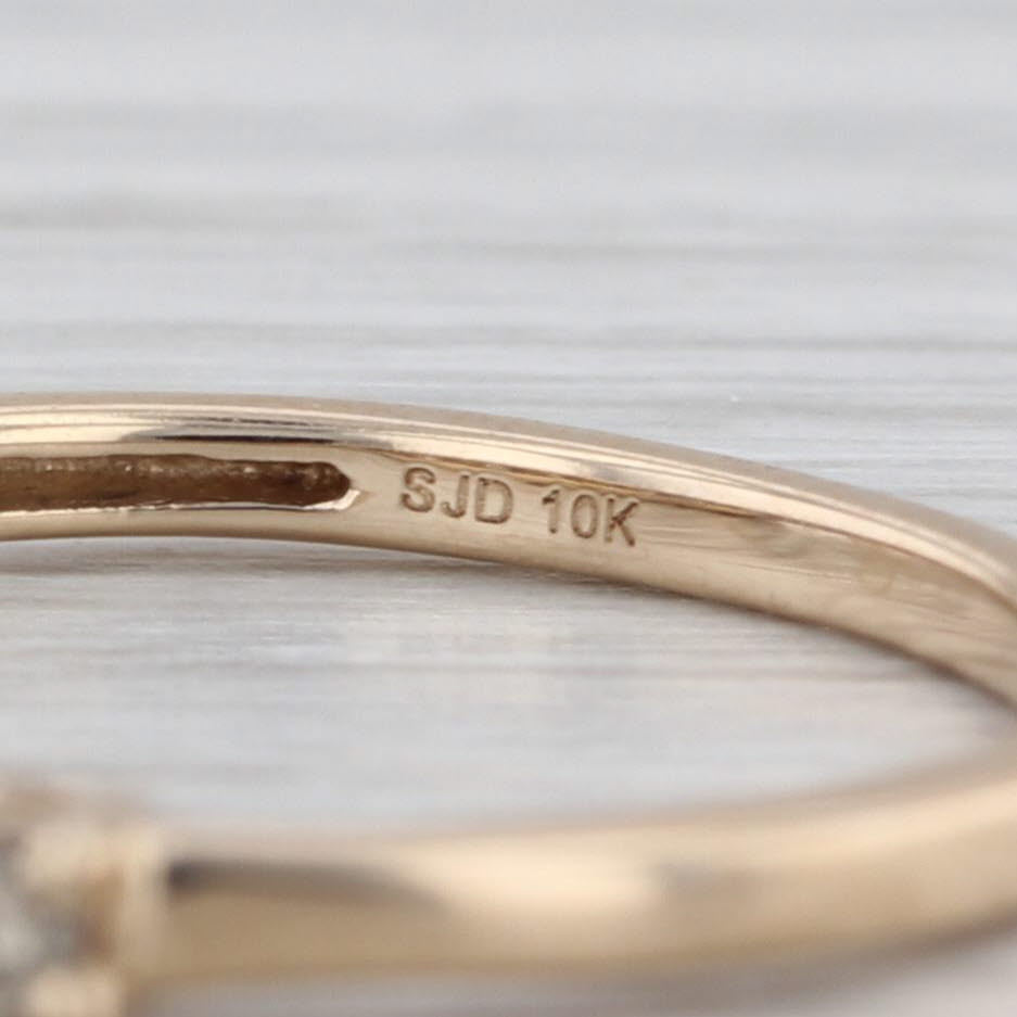 0.40ctw Champagne Diamond Wedding Band 10k Yellow Gold Size 8 Stackable Ring