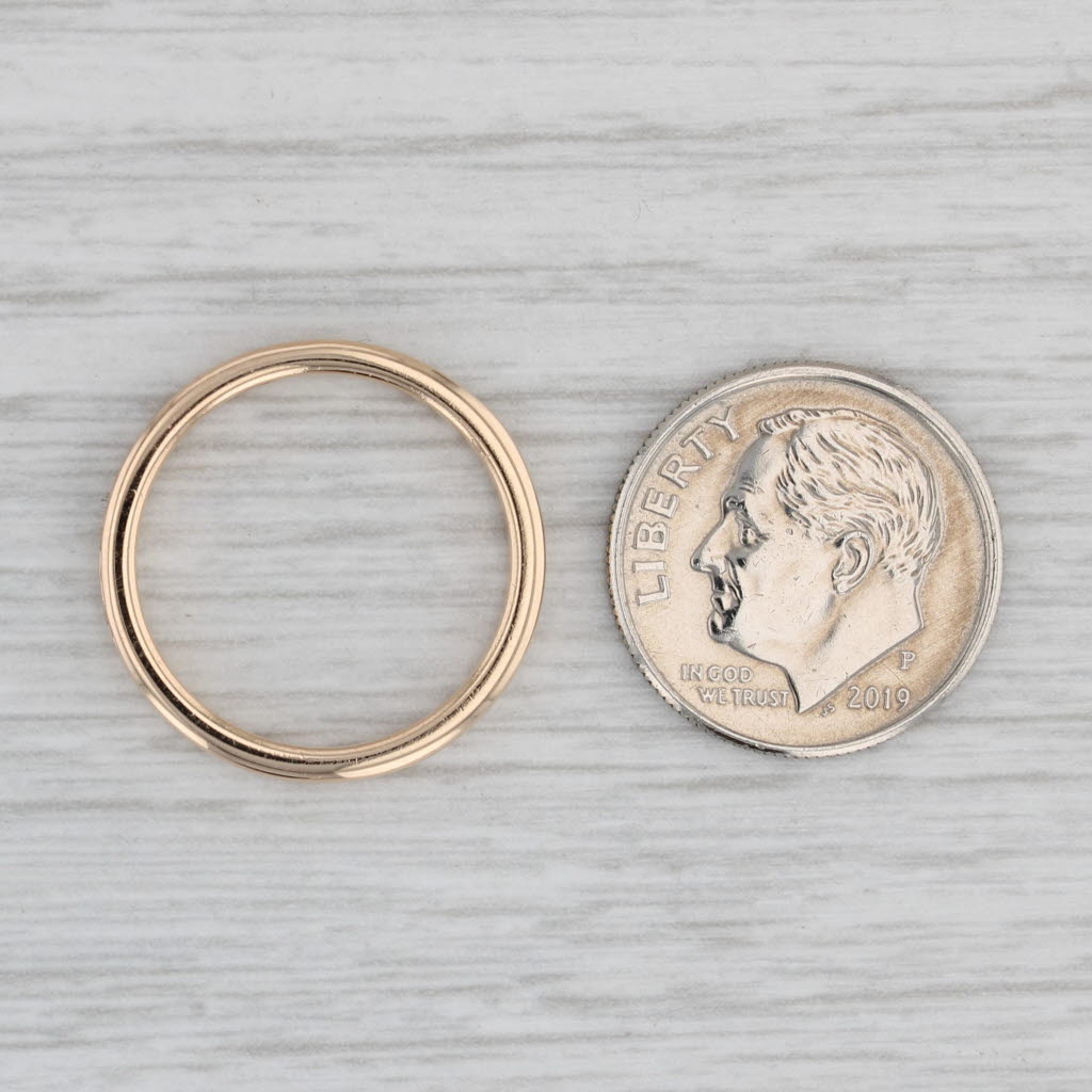 Gray 0.24ctw Diamond Wedding Band 14k Yellow Gold Size 6.25 Stackable