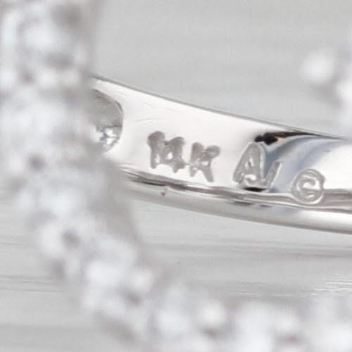 0.45ctw Diamond Circle Ring 14k White Gold Size 6.5
