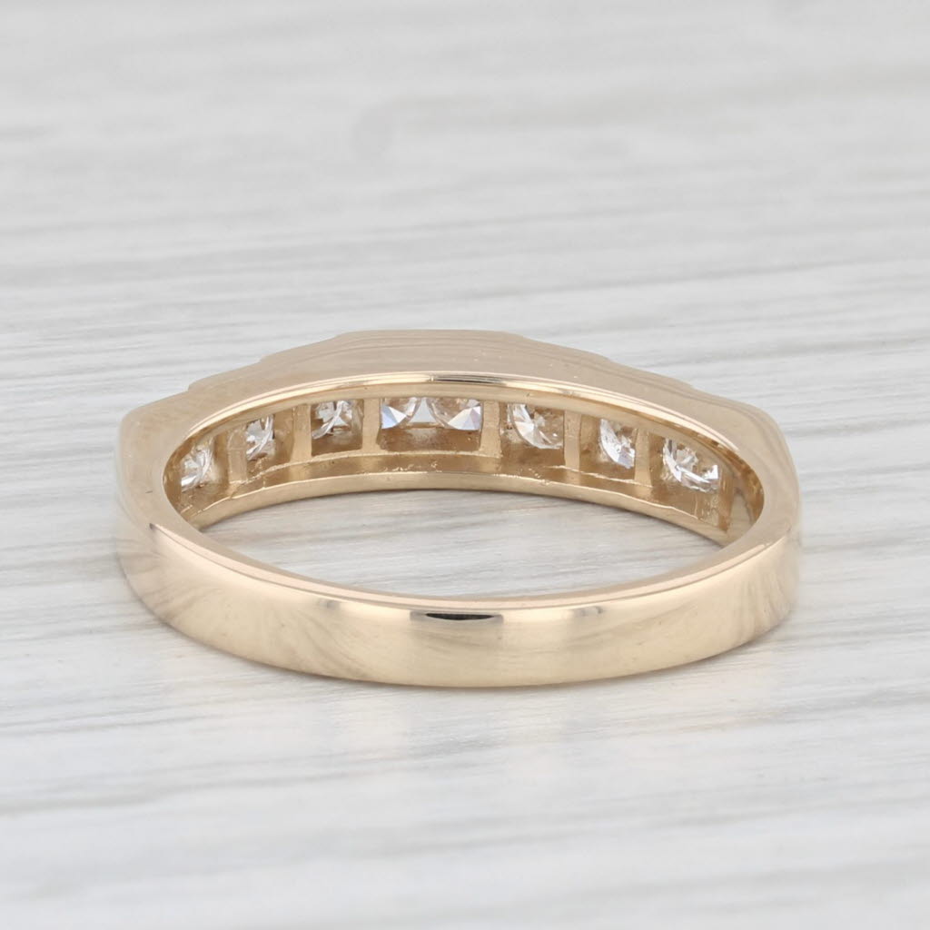 Light Gray 0.50ctw Tiered Diamond Ring 14k Yellow Gold Size 5.5 Stackable