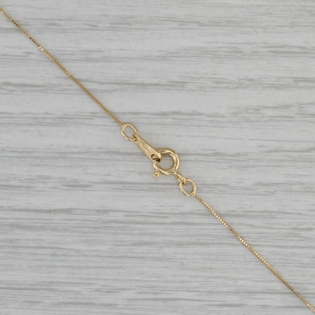 New Diamond Cross Pendant Necklace 14k Yellow Gold 18" Box Chain