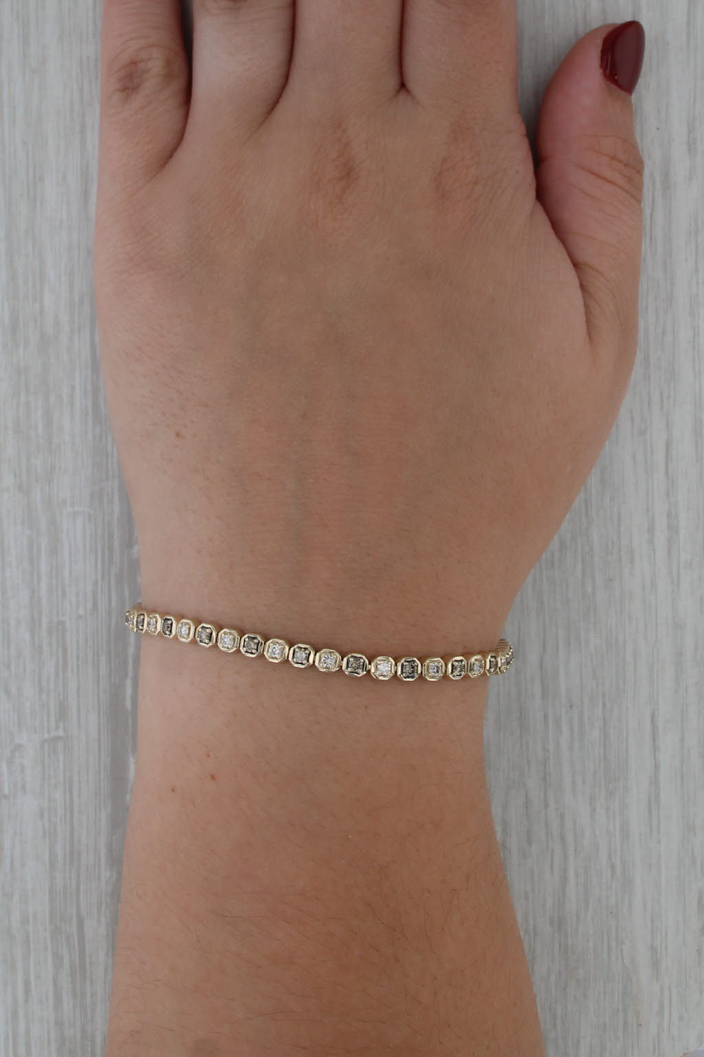 Le Vian 1.80ctw Champagne Diamond Tennis Bracelet 14k Yellow Gold 7.25" 4mm