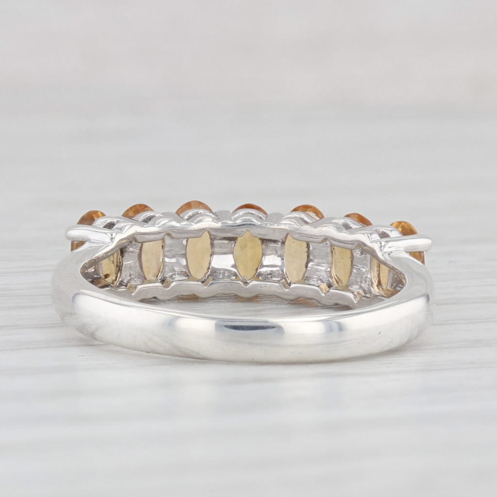 Light Gray Effy 1.75ctw Yellow Orange Citrine Ring Sterling Silver Size 7.25 Stackable