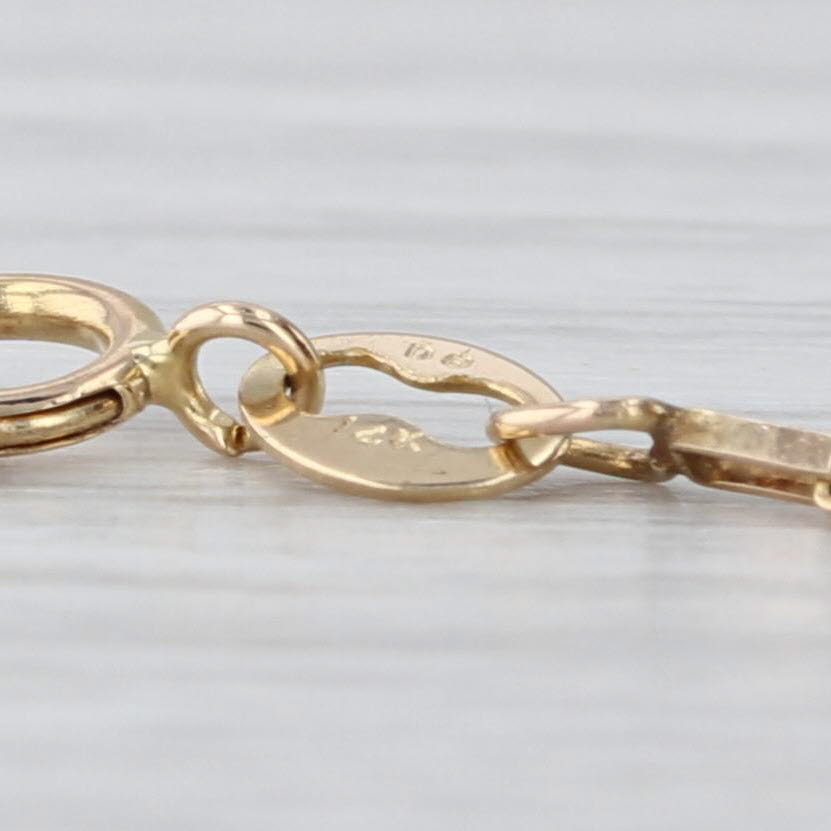 24" 1.2mm Elongate Cable Chain Necklace 14k Yellow Gold