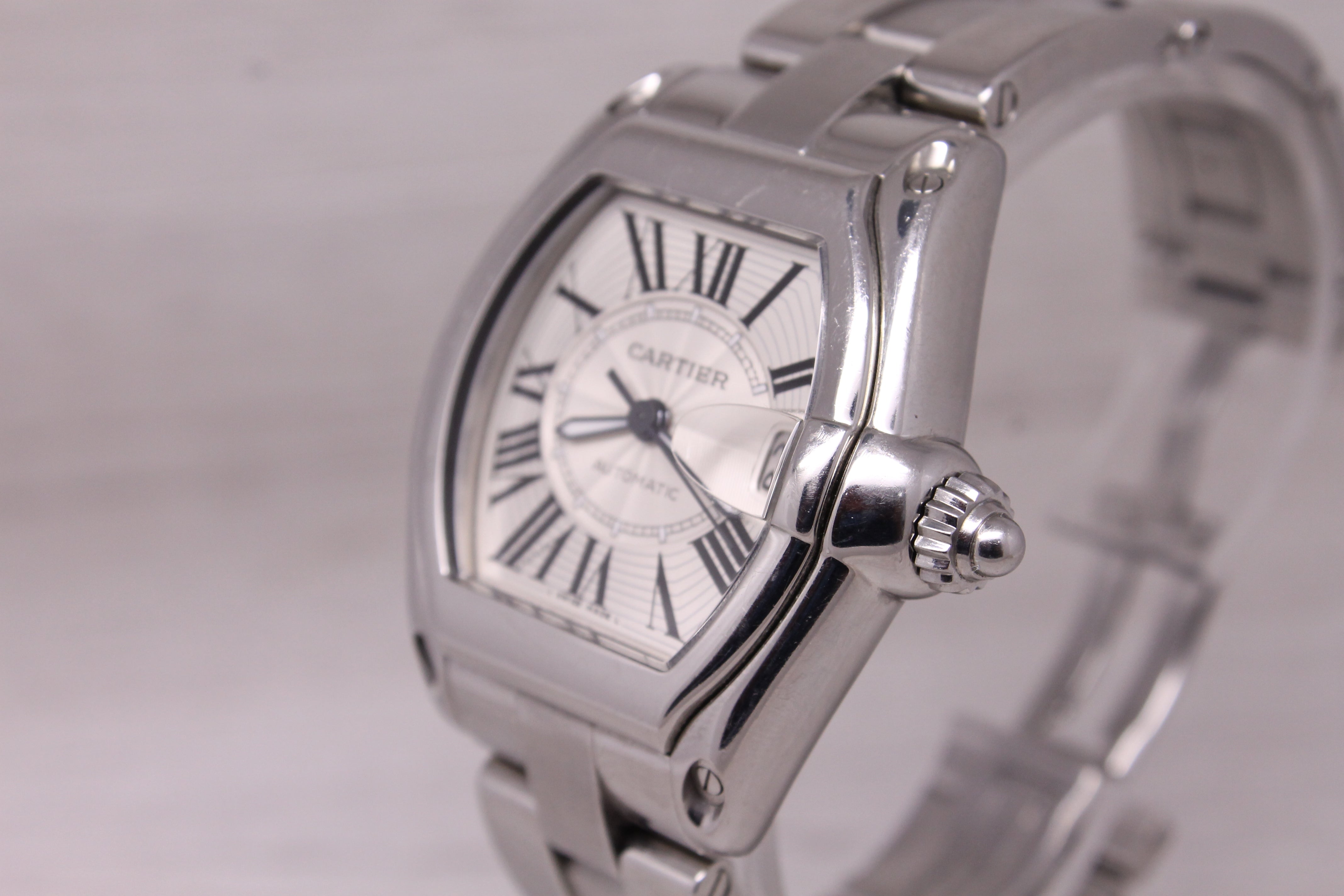 Cartier Roadster ref.2510 37mm Stainelss Steel Automatic Watch Roman Dial