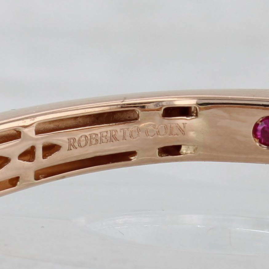 Gray Roberto Coin 0.33ctw Diamond Capri Bangle Bracelet 18k Rose Gold 6"