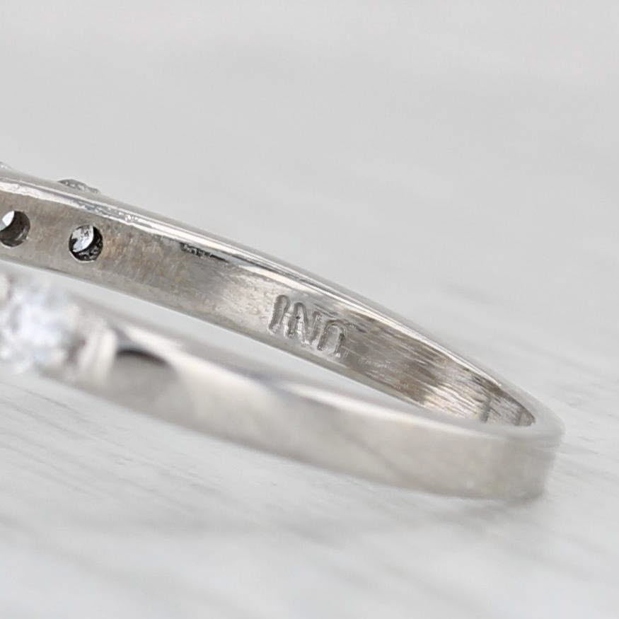 Light Gray 3.25ctw Round Diamond Halo Engagement Ring 14k White Gold Size 7 GIA