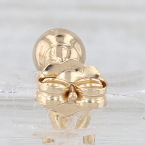 Gold Nuggets in Glass Dangle Earrings 14k 20k Yellow Gold Pierced Drops