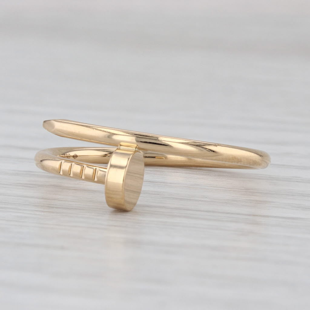 Cartier Juste un Clou Nail Ring w/ Box Receipt Certificate Bag 18k Yellow Gold