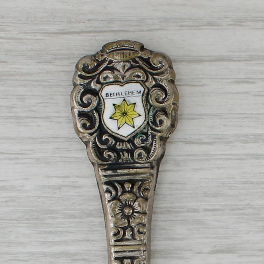Gray Vintage Bethlehem Letter Opener 800 Silver Stainless Steel Enamel