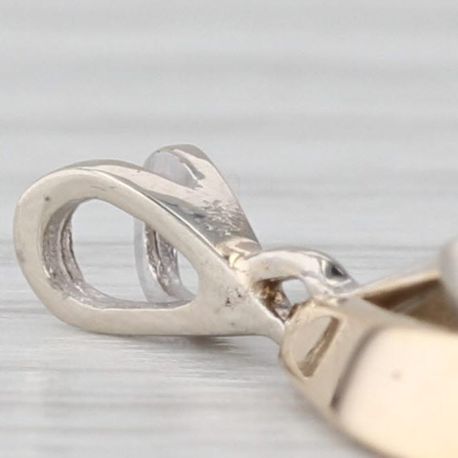 0.16ct Diamond Solitaire Teardrop Pendant 14k Yellow White Gold Small Drop